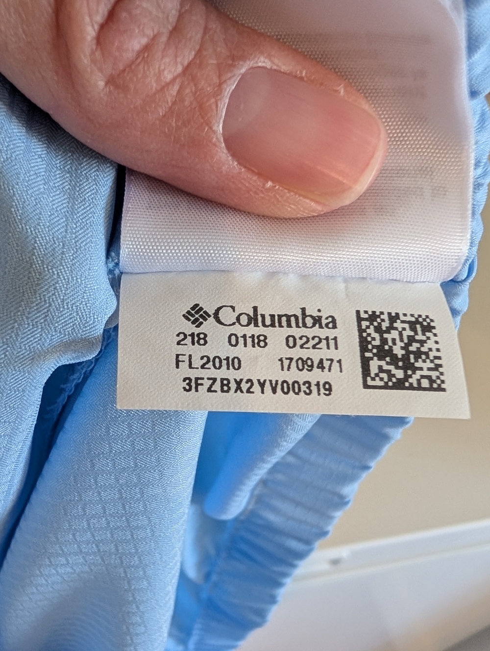 Women's Light Blue Columbia PFG Tamiami Windbreaker Hoodie - Picture 12 of 13